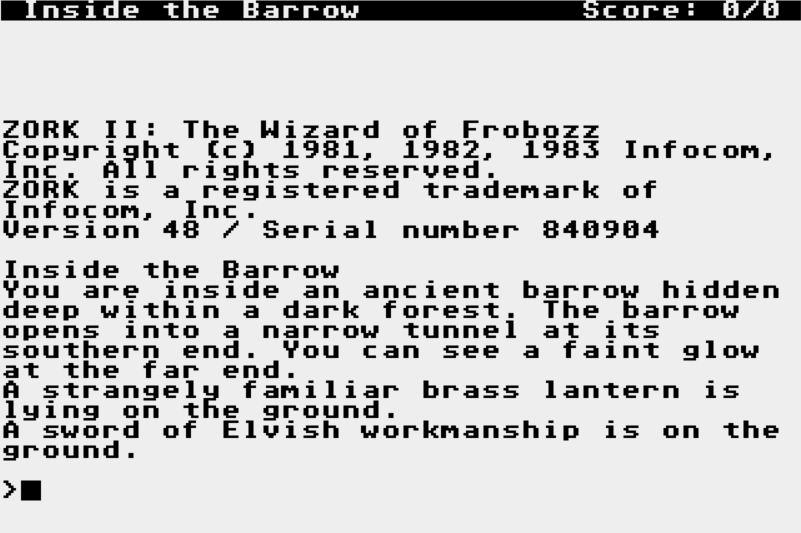 Zork II - The Wizard of Frobozz